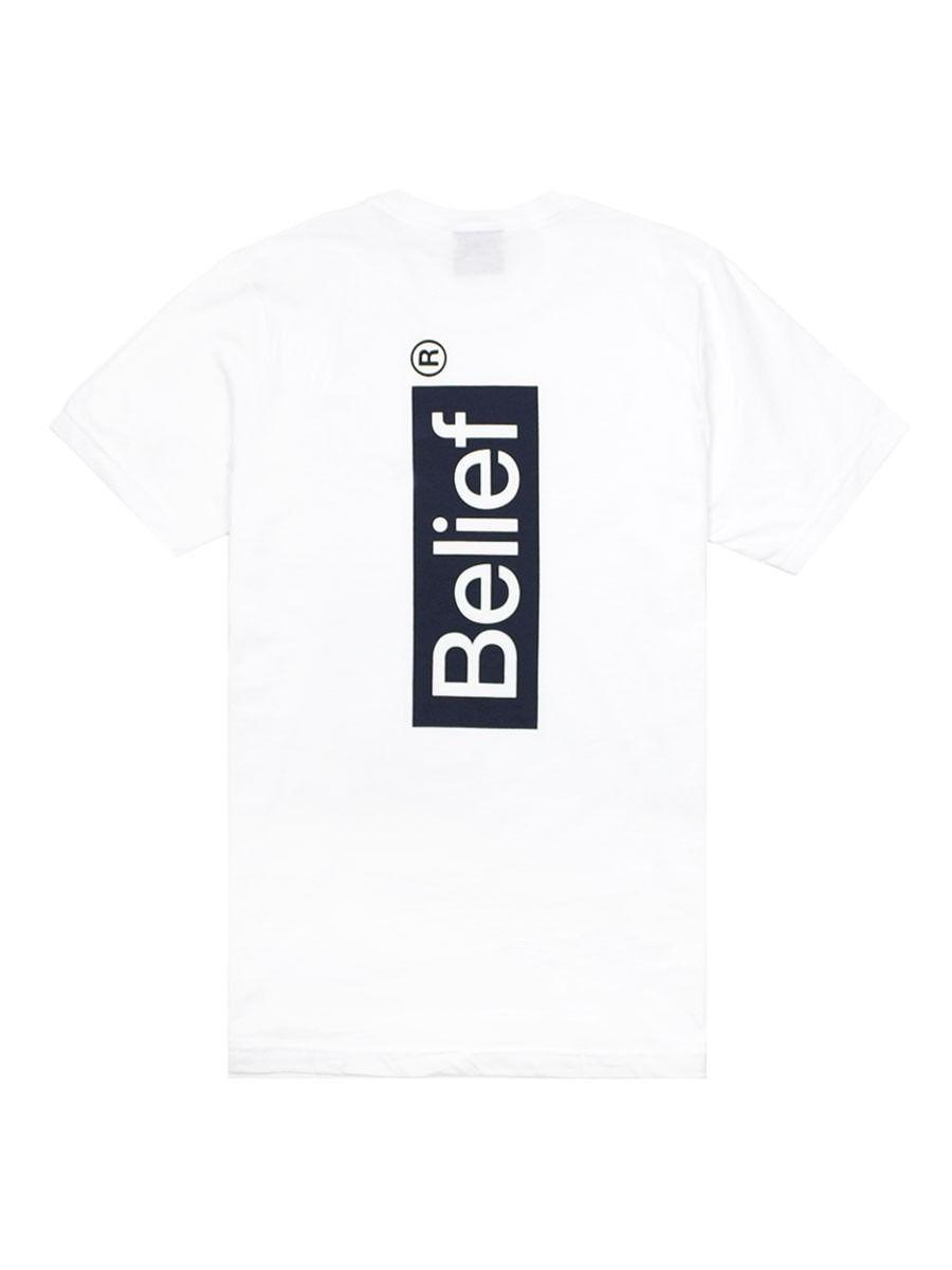 White Box Logo - Belief Box Logo T-Shirt - White