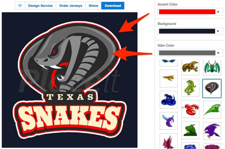 Snakes Baseball Logo - The Only Baseball Logo Maker That Coaches Use