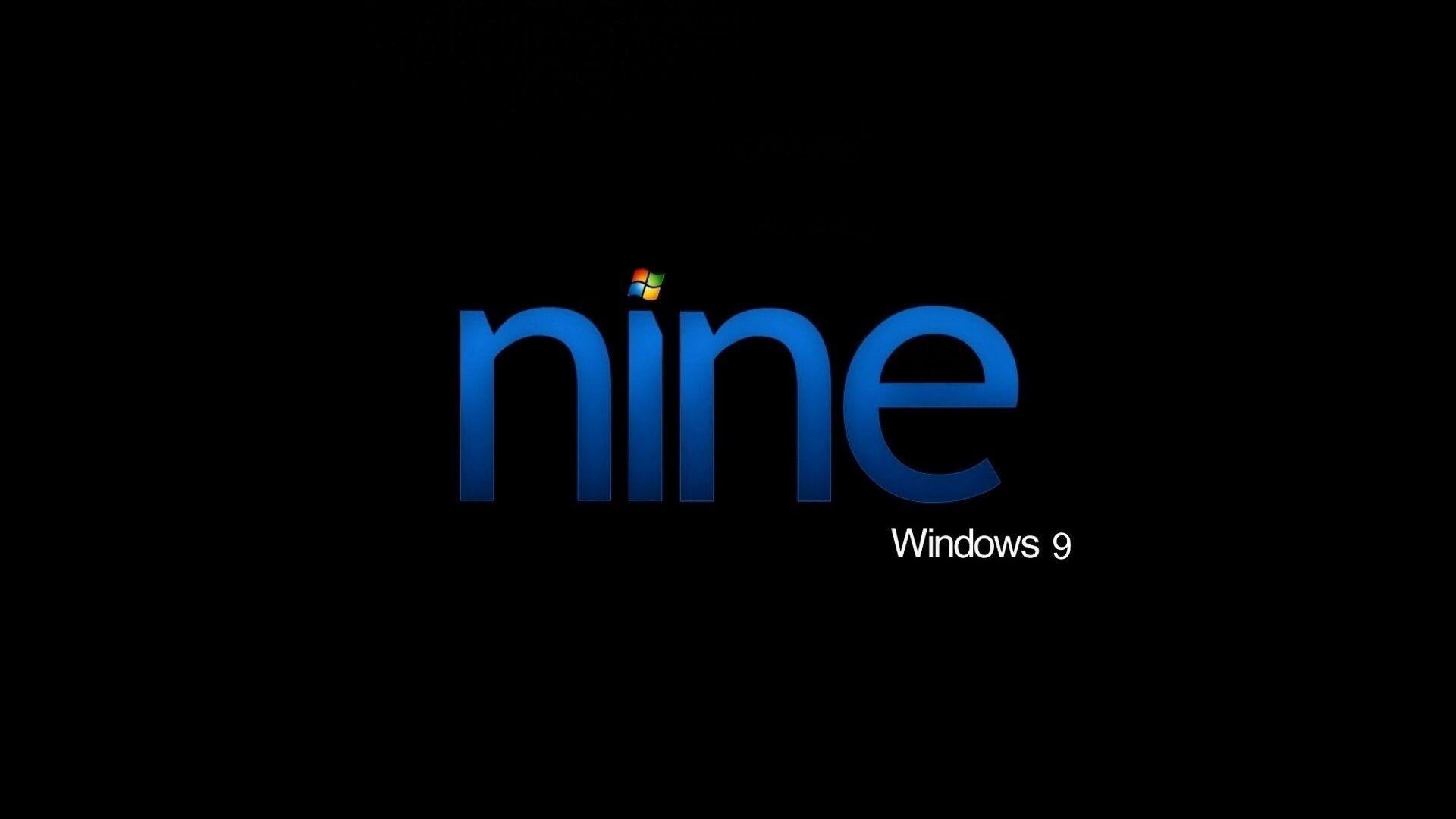 Windows 9 Logo - Download wallpaper 1920x1080 windows 9, blue, black, logo full hd ...