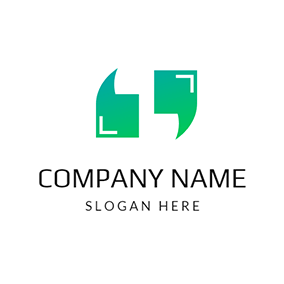 Quotation in Green Phone Logo - Free Quotes Logo Designs | DesignEvo Logo Maker