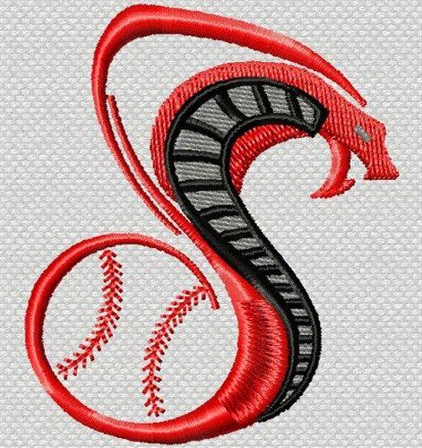 Snakes Baseball Logo - Cobra Snake Baseball Embroidery Designs, Machine Embroidery Designs ...