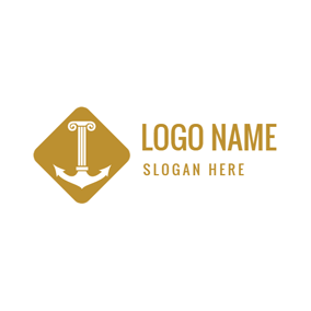 Yellow Square Logo - Free Anchor Logo Designs. DesignEvo Logo Maker