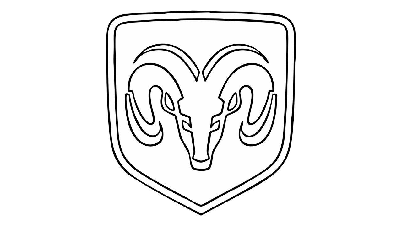 Dodge Ram Logo - How to Draw the Dodge Ram Logo (symbol) - YouTube