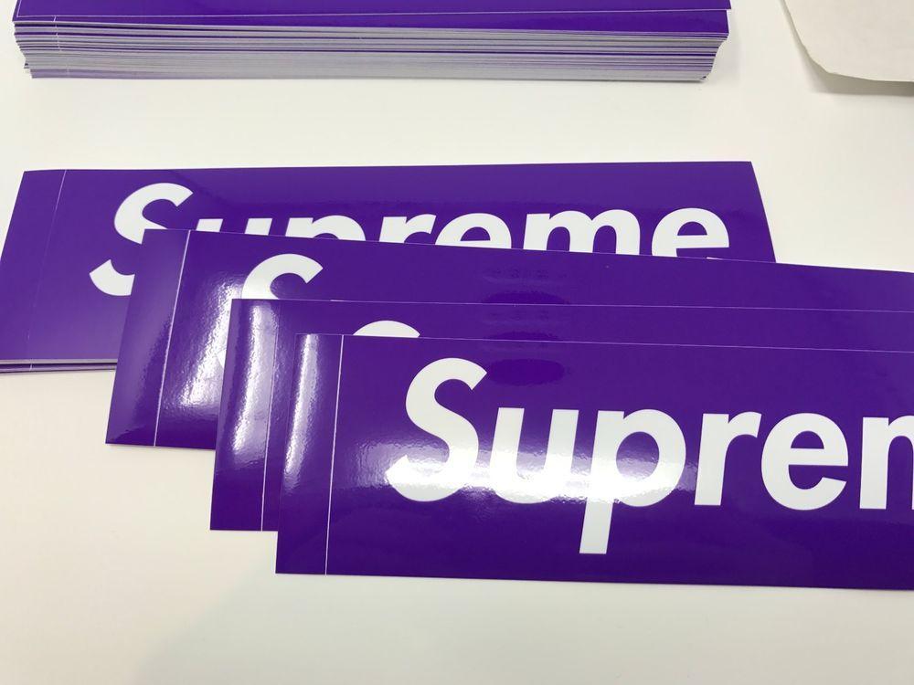 Purple Box Logo - Supreme Purple box logo sticker 2012 New Rare 1x 5x 10x bulk orders