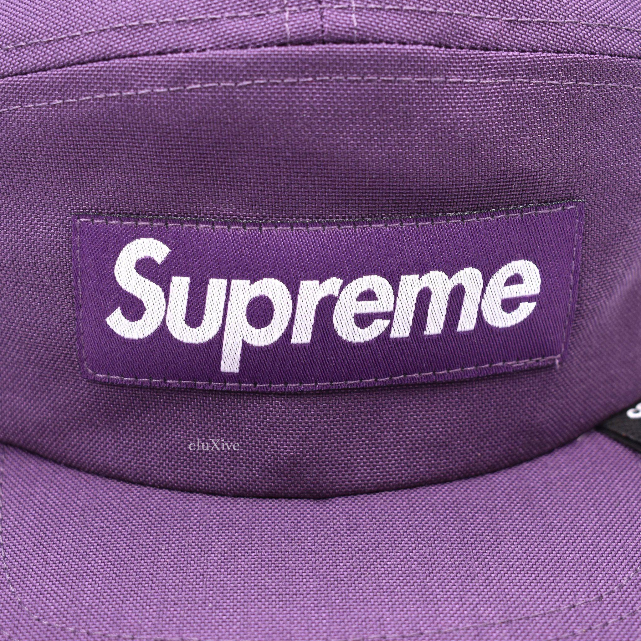 Purple Box Logo - Supreme Box Logo Cordura Camp Cap Hat SS18