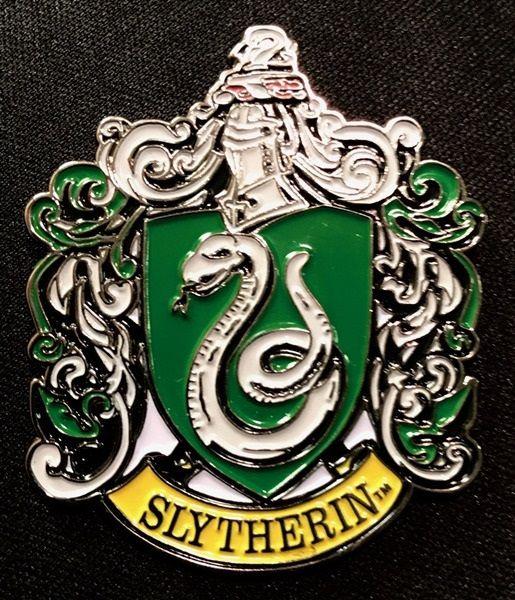 Harry Potter Slytherin Logo - Harry Potter House of Slytherin Crest Logo Large Enamel Metal Pin ...