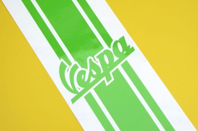 Lime Green Logo - Vespa Scooter Logo Stripe Sticker PIAGGIO Metallic Lime Green 100cm ...
