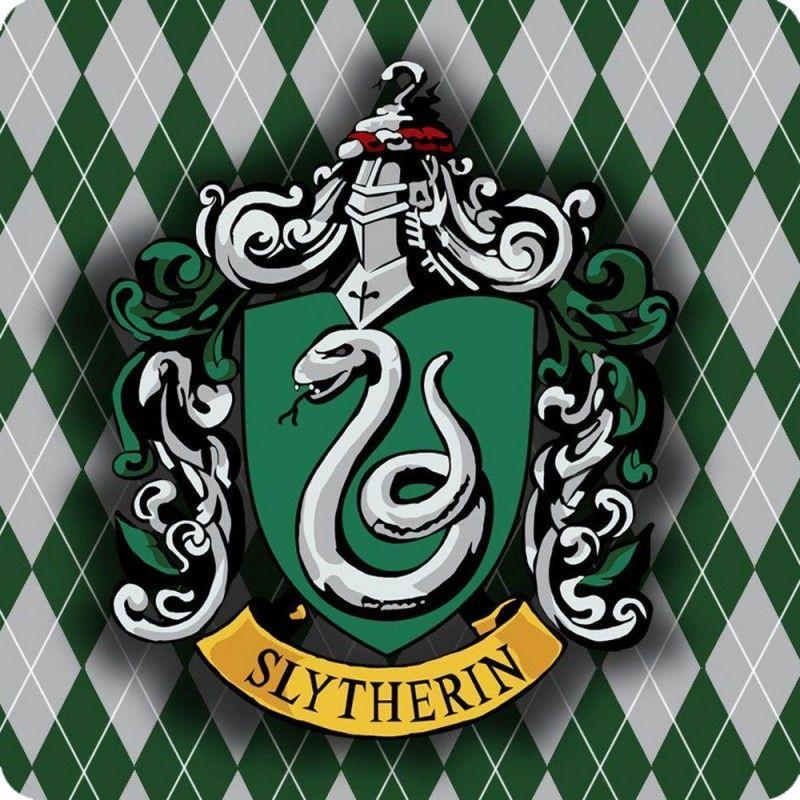 Harry Potter Slytherin Logo - SLYTHERIN (HARRY POTTER) WOODEN COASTER