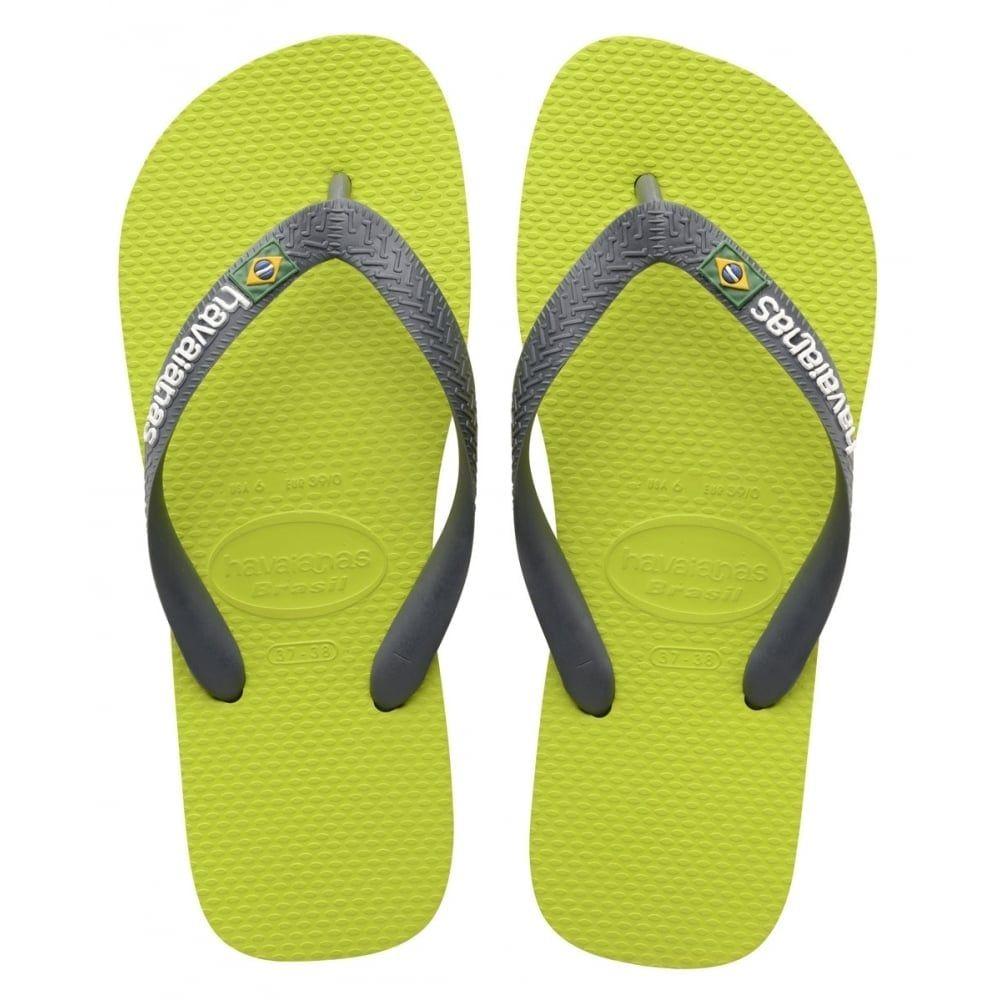 Lime Green Logo - Brasil Logo Lime/Green/Grey, the original flip flop - Women from ...