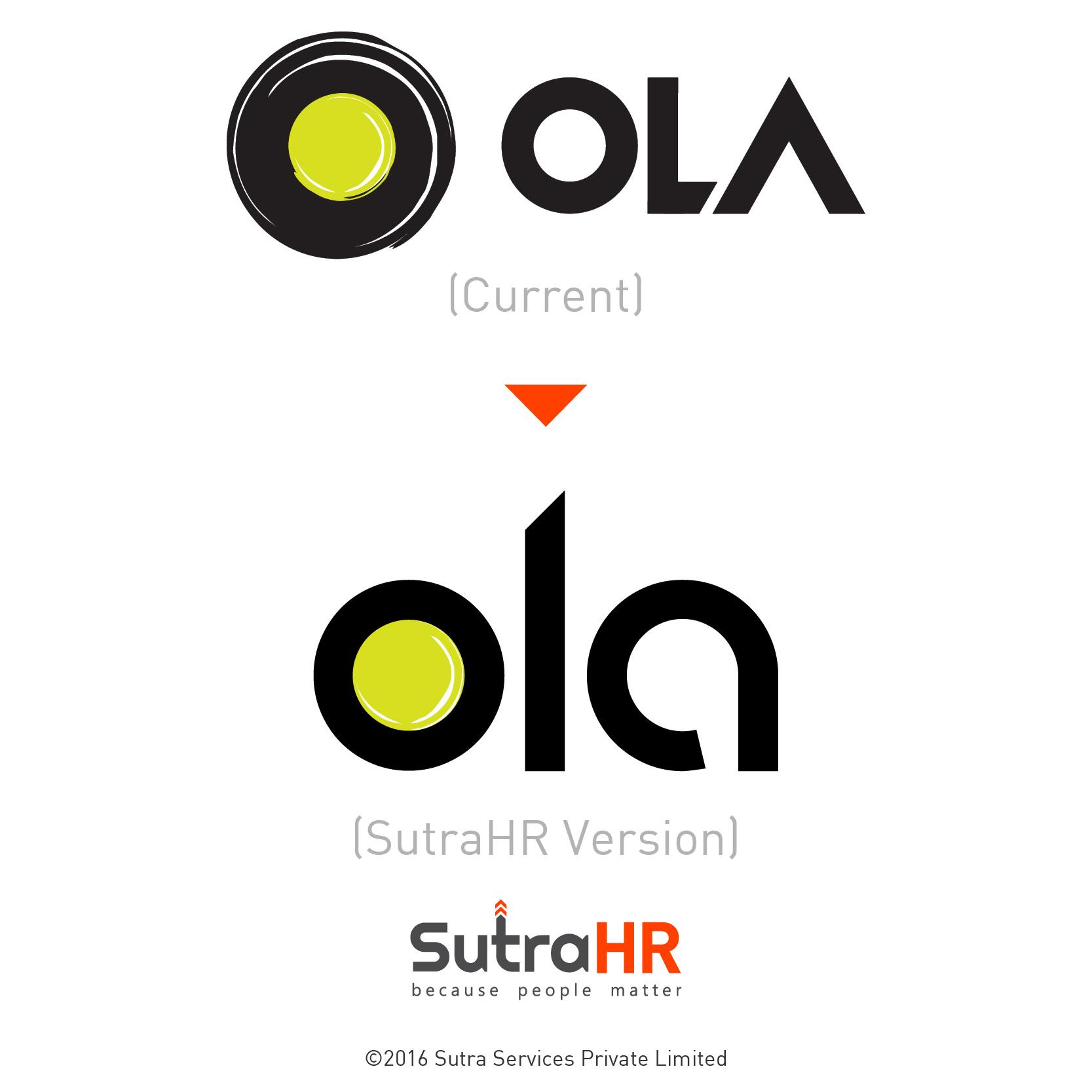 Ola Logo - 9 Top Startup Logos Redesigned: SutraHR Style | Brand and Logo Design
