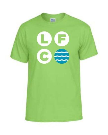 Lime Green Logo - Lime Green T-Shirt with Swim Logo — La Grange Field Club