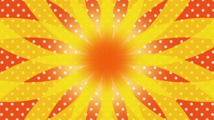 Orange Sunburst Logo - Yellow Twisted Sunburst Rotating Over Stock Footage Video 100