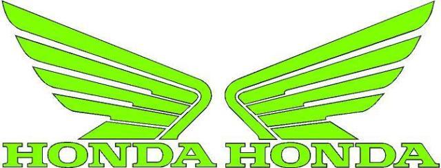 Lime Green Logo - Honda Wings 2x115mm Motorcycle Bike Tank Fairing Decals / Sticker ...