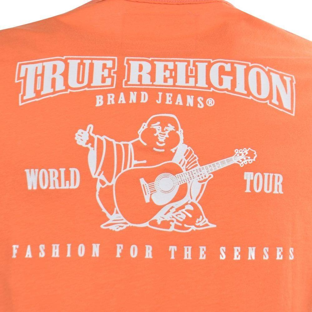 Orange Sunburst Logo - True Religion Orange White Logo T Shirt In Orange For Men