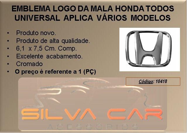 Silva Car Logo - Emblema Logo Porta Mala Honda Todos Adesivo Silva Car - R$ 34,90 em ...