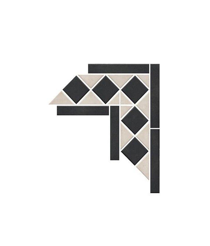 Victorian Black and White Logo - Victorian Black/White Corner Tile | Topps Tiles