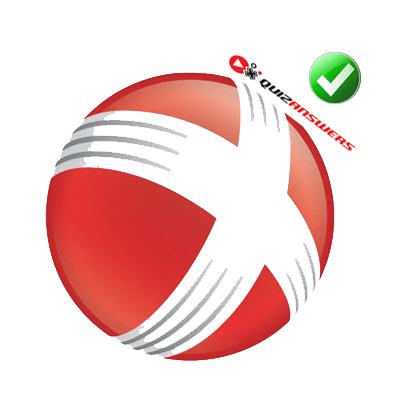 Red Ball White with X Logo - Red Ball With White X Logo - Logo Vector Online 2019