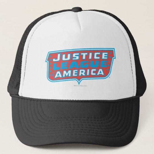 Trucker America Logo - Justice League of America Logo Trucker Hat