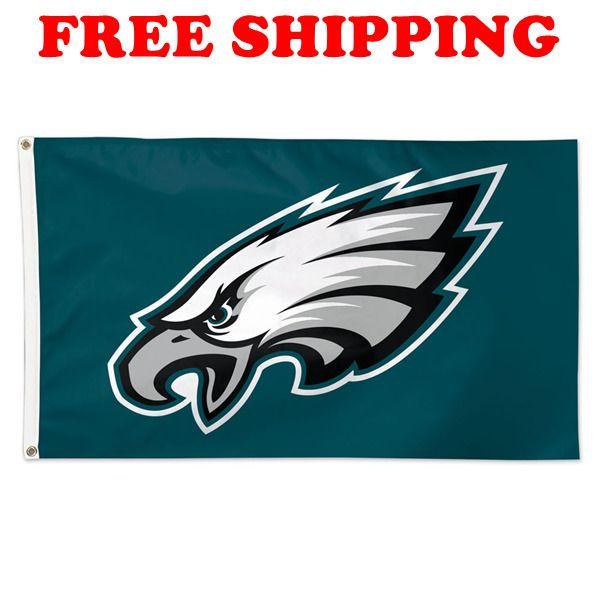 Eagles Team Logo - Deluxe Philadelphia Eagles Team Logo Flag 2018 NFL Football Banner ...