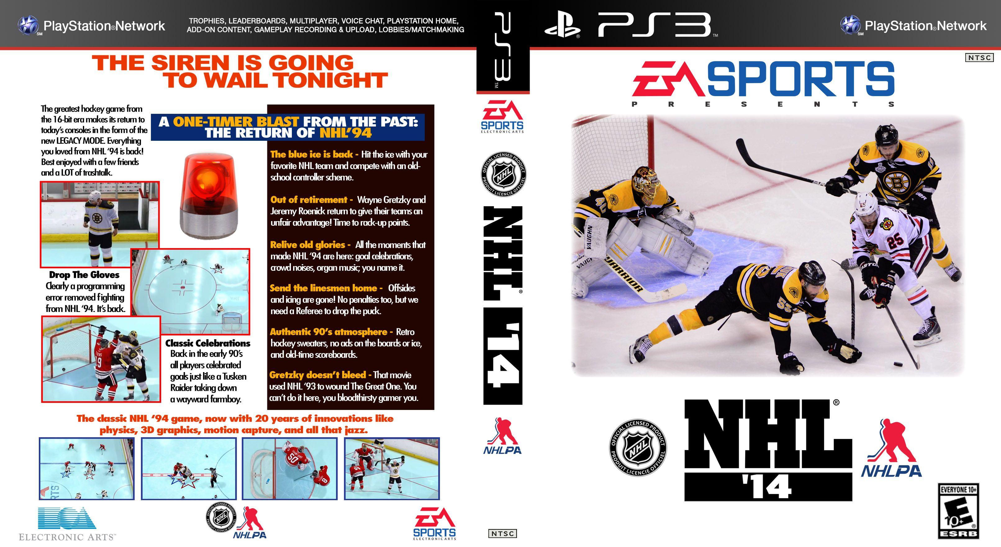 NHL 14 Custom Team Logo - NHL 14 Box Art In The Style Of NHL '94. Dave's Geeky Hockey