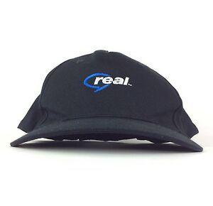 RealNetworks Logo - Real Networks TV rTV Embroidered Logo Black Baseball Cap Hat Adj ...