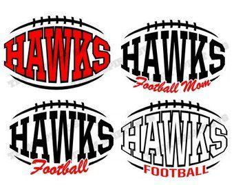 Hawks Football Logo - Hawks Football Bundle Download Files SVG DXF EPS | Etsy