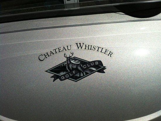 Fairmont Whistler Logo - Our cart's logo of Fairmont Chateau Whistler Golf Club