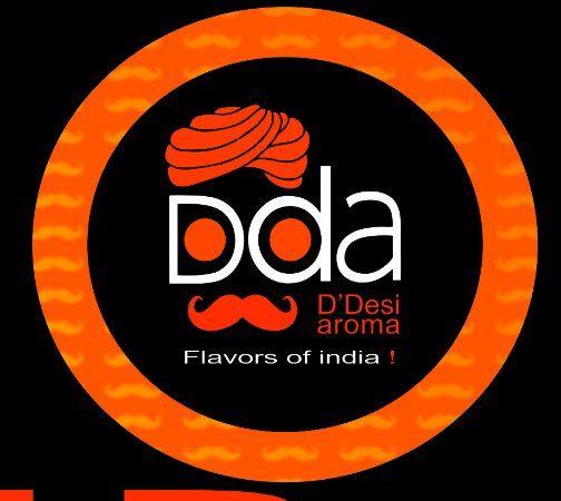Red and Orange Restaurant Logo - DDesi Logo of D'Desi Aroma Restaurant, Jaisalmer