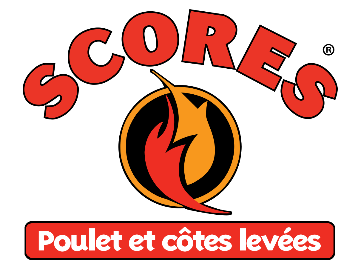 Red and Orange Restaurant Logo - Scores (restaurant)