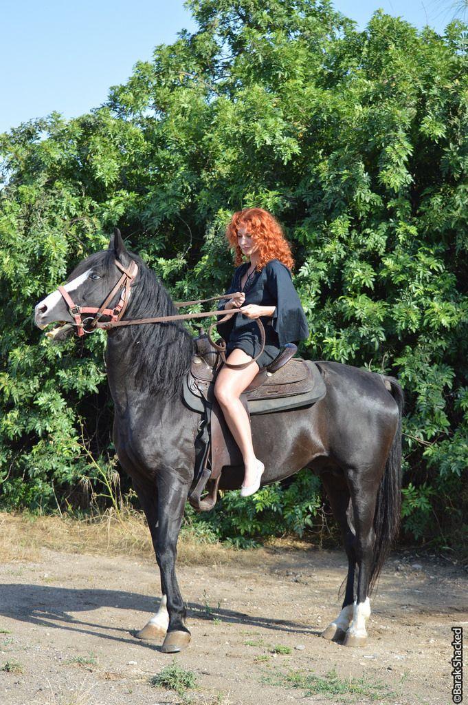 Red Black Horse Logo - Red hair woman riding black horse | Barak Shacked | Flickr