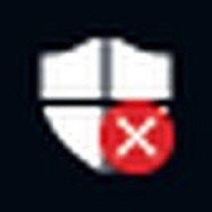 White with Red Circle X Logo - Windows Defender shield with red circle and white X is a complete ...