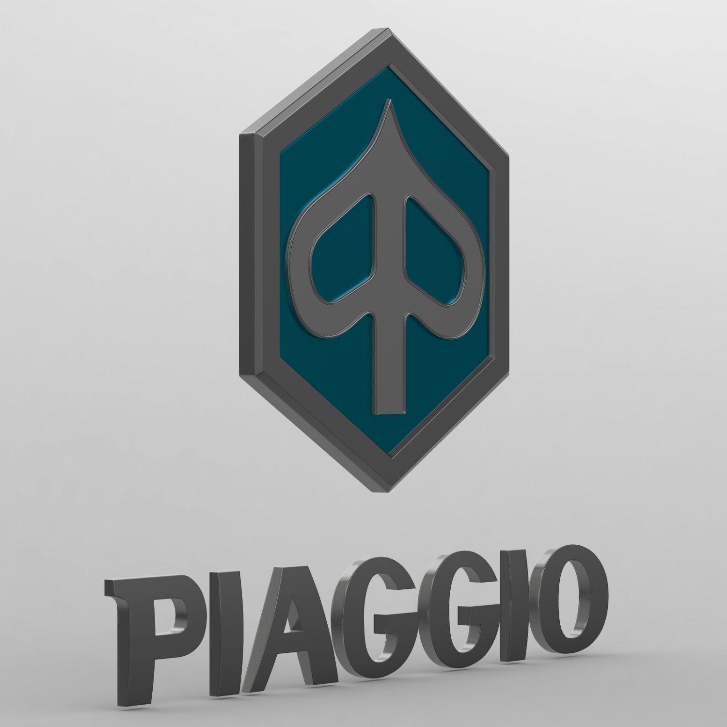 Piaggio Logo - Piaggio logo 3D Model in Parts of auto 3DExport