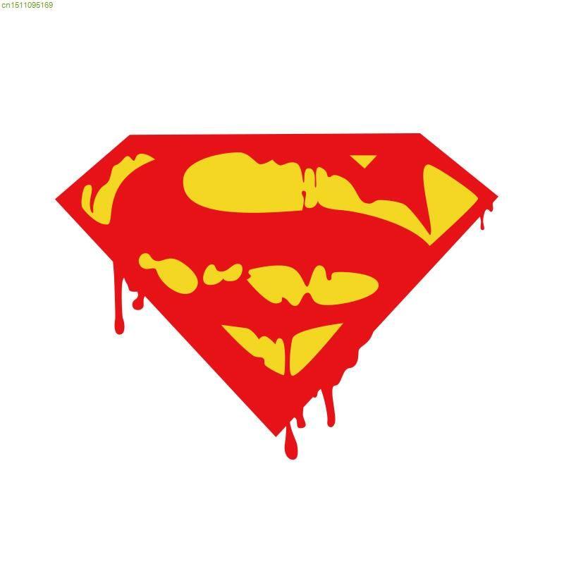 Bleeding Superman Logo - Cool personality SUPERMAN bleeding logo design car styling ...