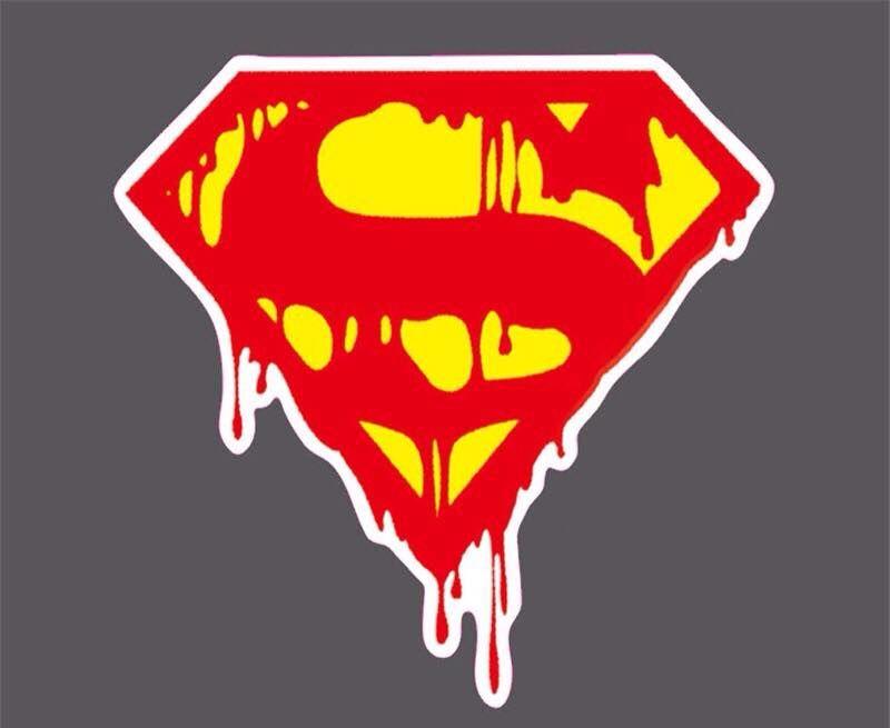 Bleeding Superman Logo - Bleeding Superman Logo | Stickers with Attitude! Click pics to see ...