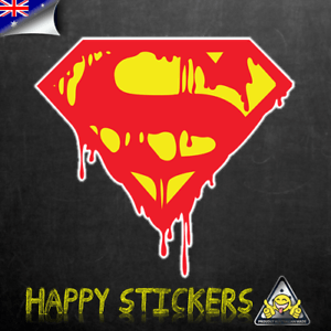Bleeding Superman Logo - Superman Bloody Bleeding Logo Luggage Car Skateboard Laptop Vinyl ...
