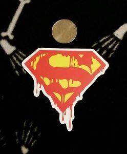 Bleeding Superman Logo - superman sticker *** bleeding s logo *** dc comics ***