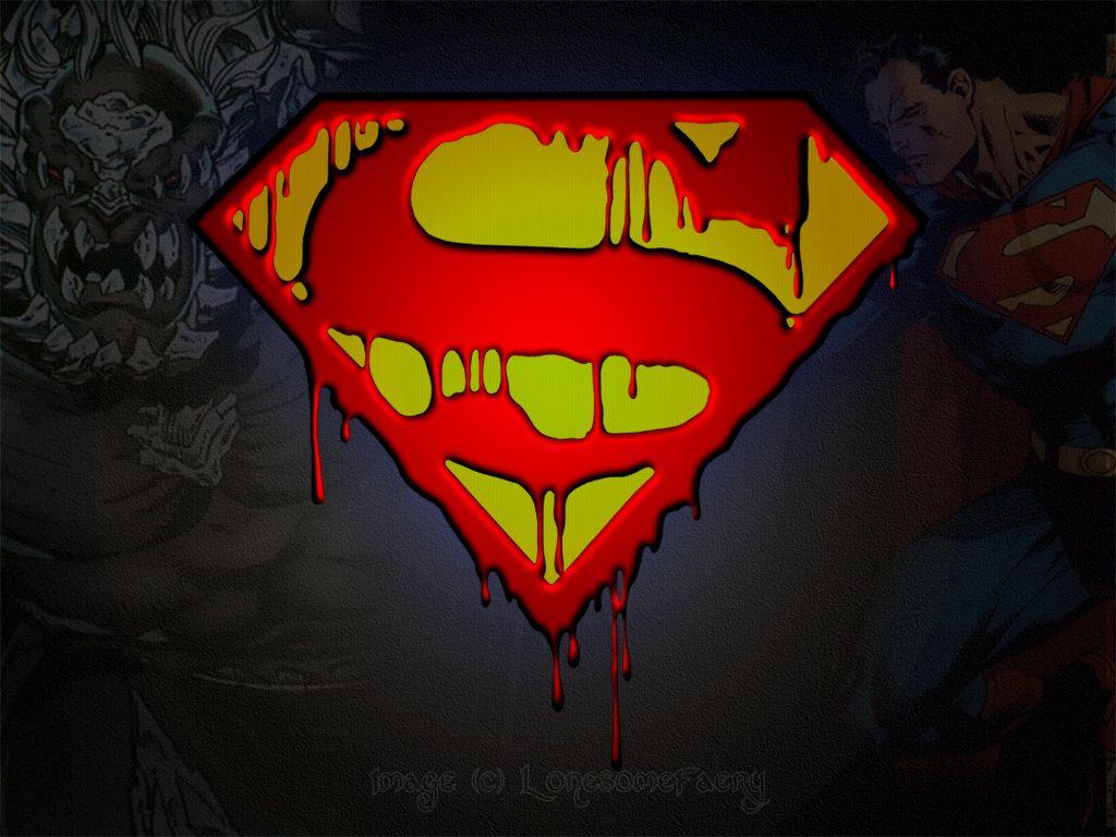 Bleeding Superman Logo - Picture of Death Of Superman Logo