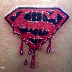 Bleeding Superman Logo - bleeding superman symbol. Tattooing by richard clark in Gle