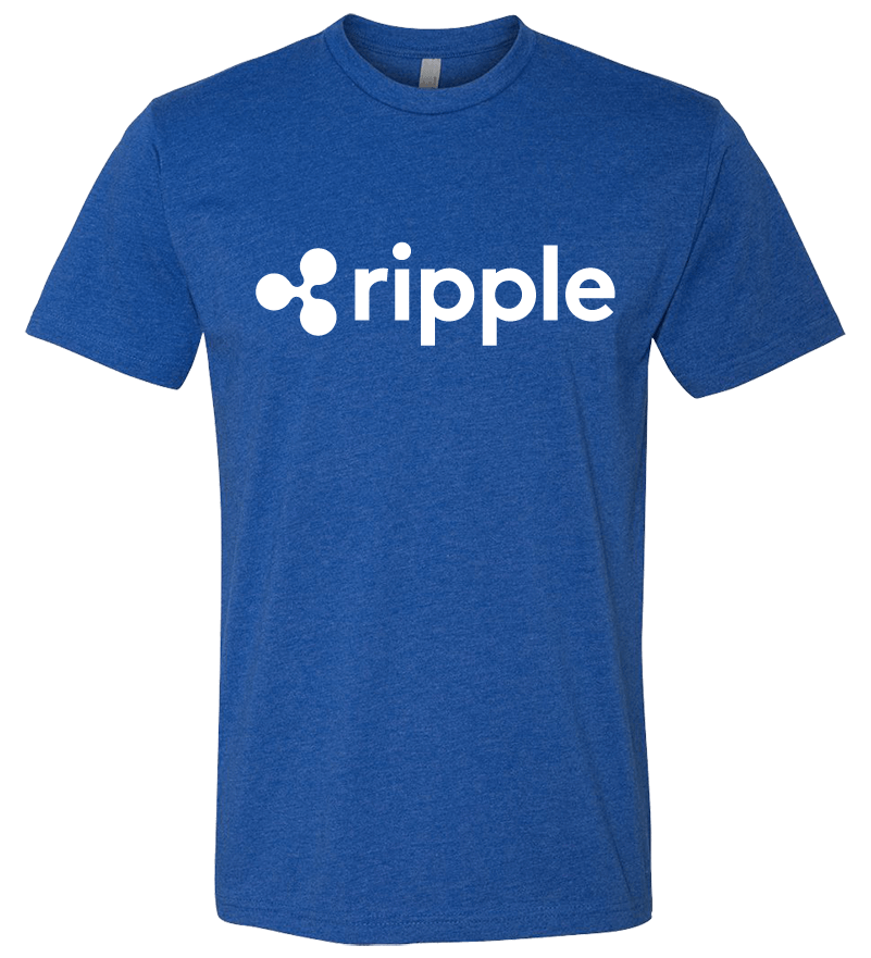 Ripple Coin Logo - Ripple XRP Logo Ringspun tee