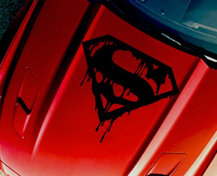 Bleeding Superman Logo - Buy Superman Blood Hood DC Sign Logo Superhero Comic Car Body Vinyl ...