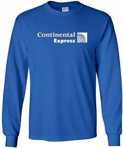 Continental Express Logo - Continental Express Vintage Logo US Airline Long-Sleeve T-Shirt | eBay