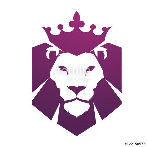 Purple Lion Logo - Vector Purple Head Lion Logo And Royalty Free Image