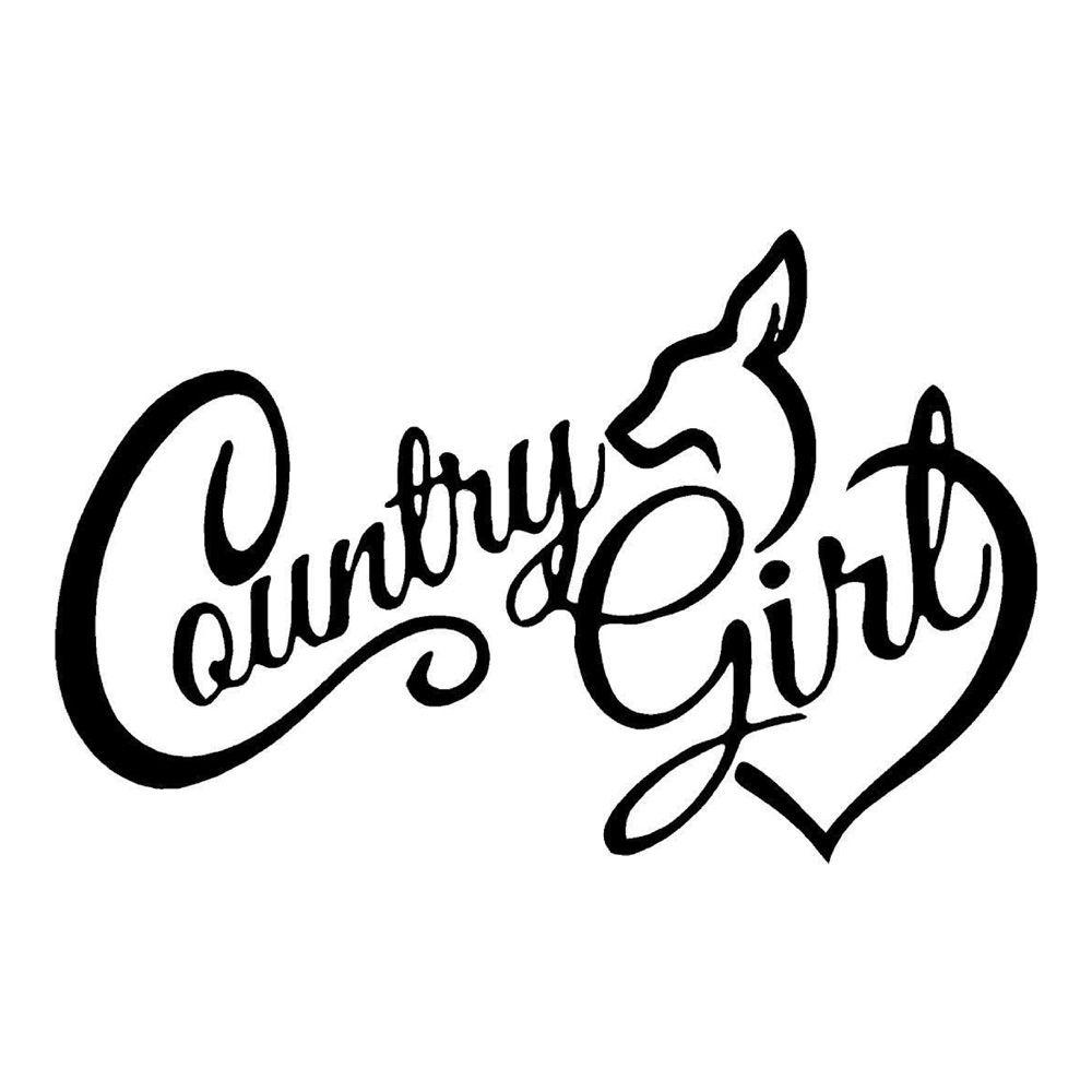 Country Girl Logo - Country Girl with a Buck Head | Hunting | Truck Stickers