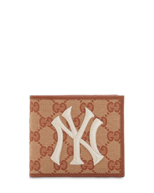 Gucci Supreme Logo - Gucci New York Gg Supreme Logo Wallet in Natural for Men - Lyst