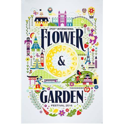 Disney Flower Logo - Disney Poster Print - Flower and Garden 2016 - Logo