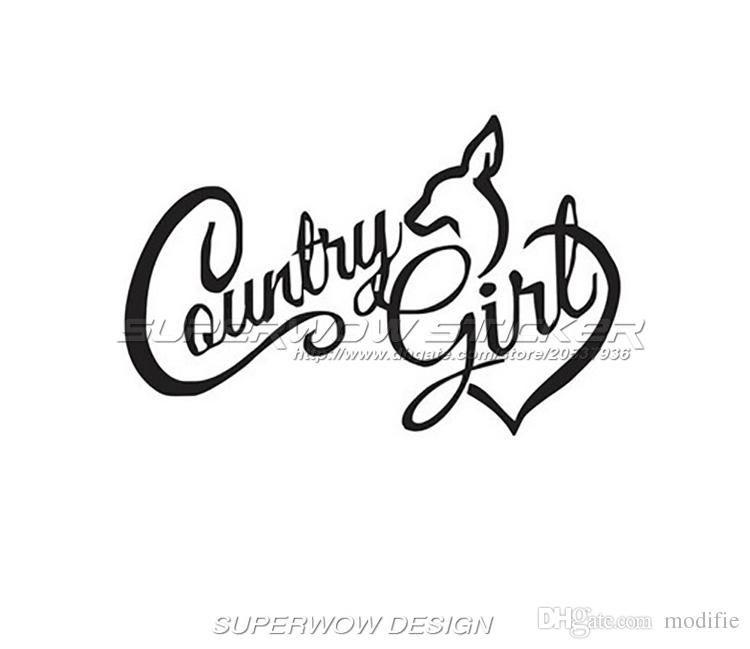 Country Girl Logo - 2019 Country Girl Car Sticker Reflective Elk Countryside Hunting Car ...