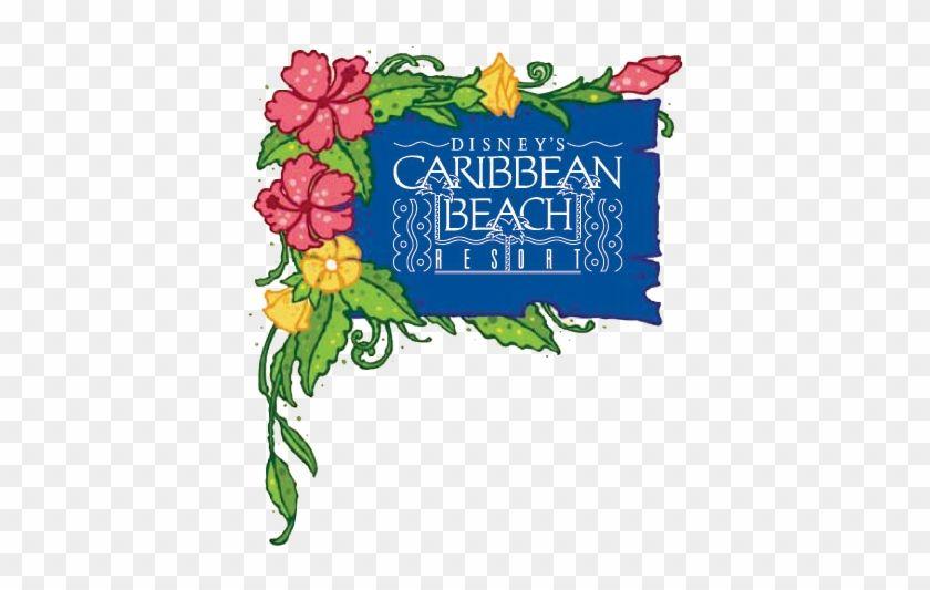 Disney Flower Logo - Disney Hotel Logos Clipart - Disney's Caribbean Beach Resort Logo ...