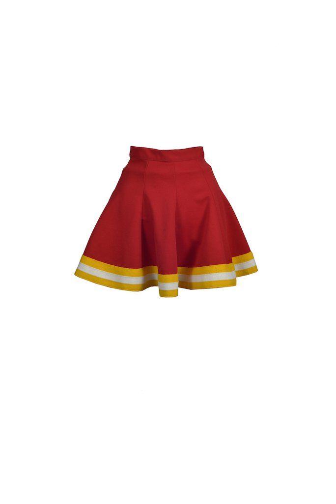 Red and Yellow Cheer Logo - 1980 Red and Yellow Cheerleader Skirt – voidmx