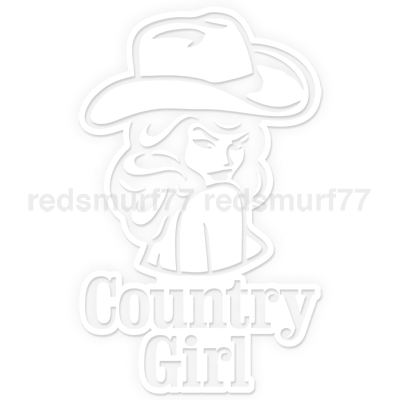 Country Girl Logo - Country Girl Sticker 175mm cute cowgirl car decal