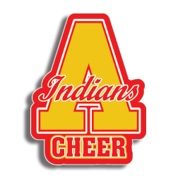 Red and Yellow Cheer Logo - Arcadia Indians Cheer Logo